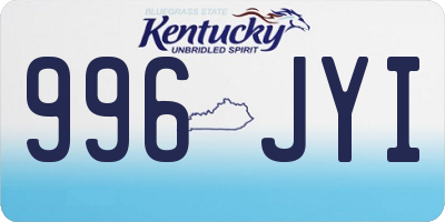 KY license plate 996JYI