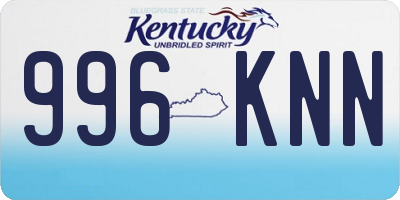 KY license plate 996KNN