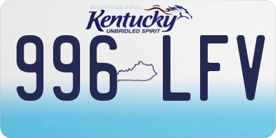 KY license plate 996LFV