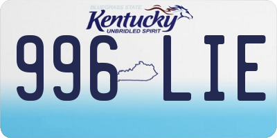 KY license plate 996LIE