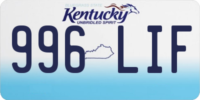 KY license plate 996LIF