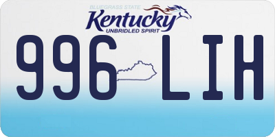 KY license plate 996LIH
