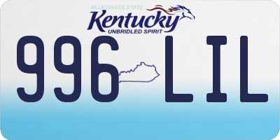 KY license plate 996LIL