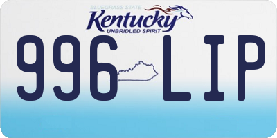 KY license plate 996LIP