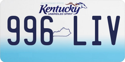 KY license plate 996LIV