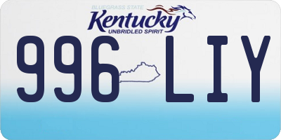 KY license plate 996LIY