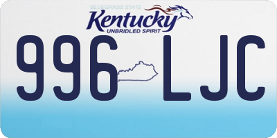 KY license plate 996LJC