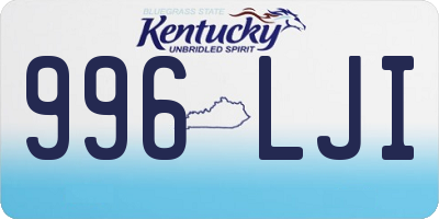 KY license plate 996LJI