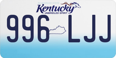 KY license plate 996LJJ