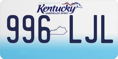 KY license plate 996LJL