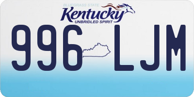 KY license plate 996LJM