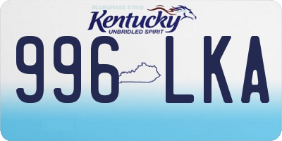 KY license plate 996LKA