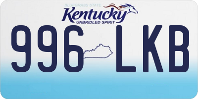 KY license plate 996LKB