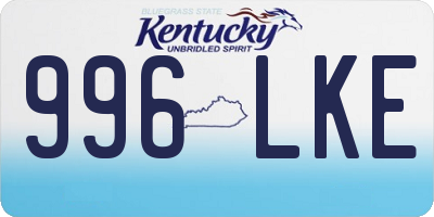 KY license plate 996LKE