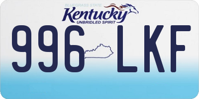 KY license plate 996LKF