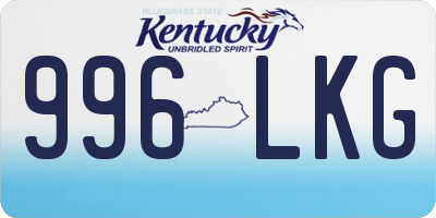 KY license plate 996LKG