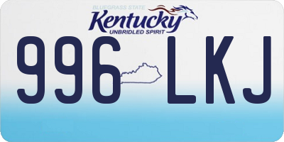 KY license plate 996LKJ