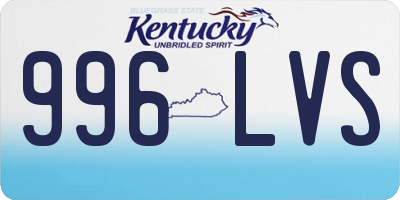 KY license plate 996LVS