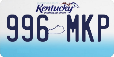 KY license plate 996MKP