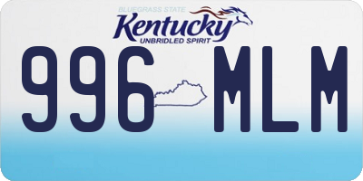 KY license plate 996MLM