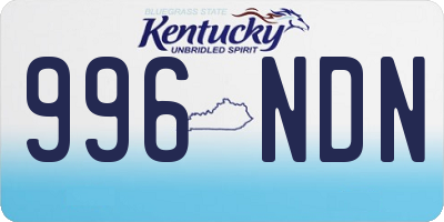 KY license plate 996NDN