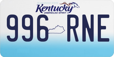 KY license plate 996RNE