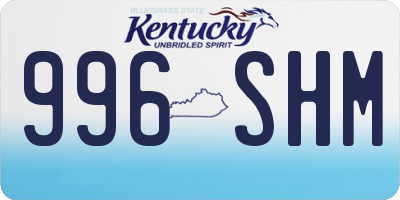 KY license plate 996SHM