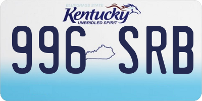 KY license plate 996SRB