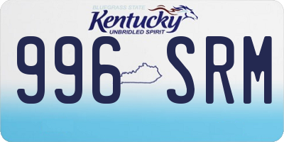 KY license plate 996SRM