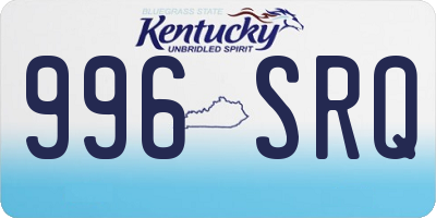 KY license plate 996SRQ