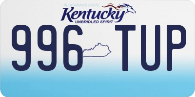 KY license plate 996TUP
