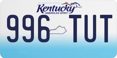 KY license plate 996TUT