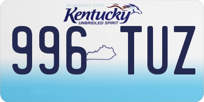 KY license plate 996TUZ