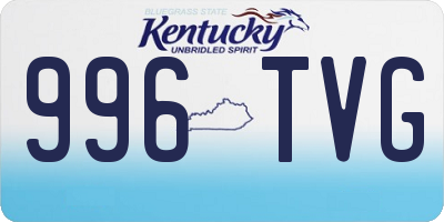 KY license plate 996TVG