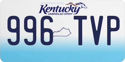 KY license plate 996TVP