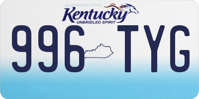 KY license plate 996TYG