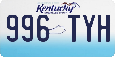 KY license plate 996TYH