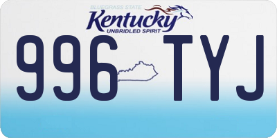 KY license plate 996TYJ