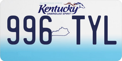 KY license plate 996TYL
