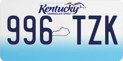 KY license plate 996TZK