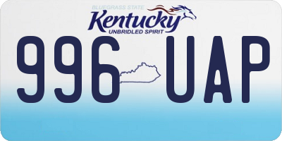 KY license plate 996UAP