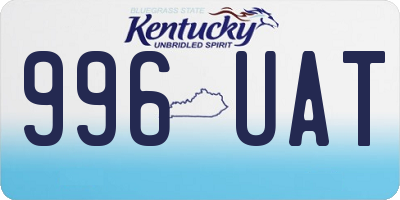KY license plate 996UAT