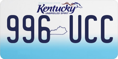 KY license plate 996UCC