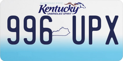 KY license plate 996UPX
