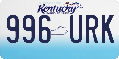 KY license plate 996URK