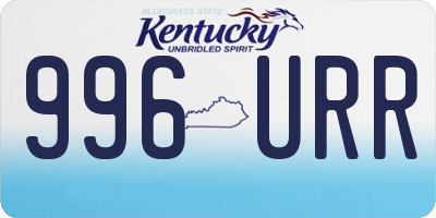 KY license plate 996URR