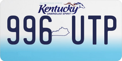 KY license plate 996UTP