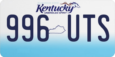 KY license plate 996UTS