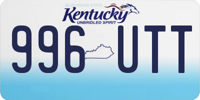 KY license plate 996UTT