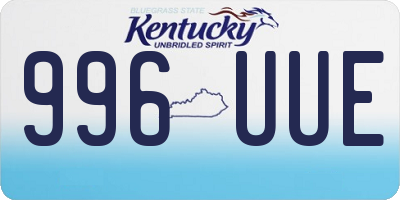 KY license plate 996UUE